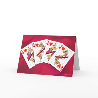 Snake King and Queen of Hearts Playing Cards