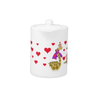 Snake King and Queen of Hearts Teapot