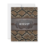 Snake Leather RSVP Response Cards Invites