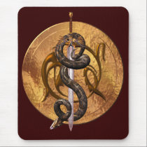 Snake on a Sword mousepads by GothicArt Snake on a Sword mousepads