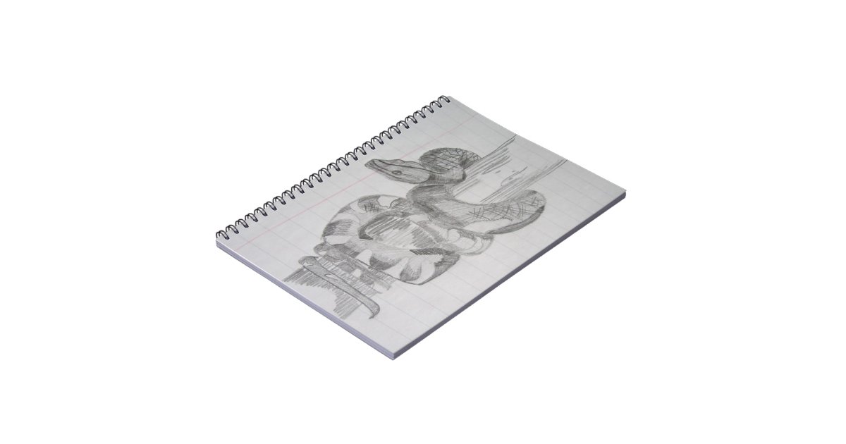 Snake Pencil Drawing Notebook Zazzle