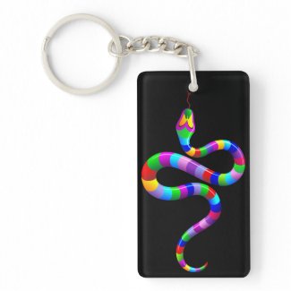 Snake Psychedelic Rainbow keychain