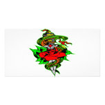 Snake Rose Dagger Tattoo Art Customized Photo Card