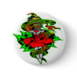 Snake Rose Dagger Tattoo buttons