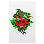 Snake Rose Dagger Tattoo Customized Stationery