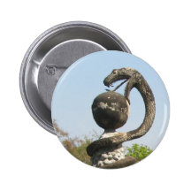 Snake, Sala Keo Kou, Nong Khai, Thailand Pinback Buttons