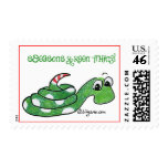 Snake Seasons Green Thing Postage