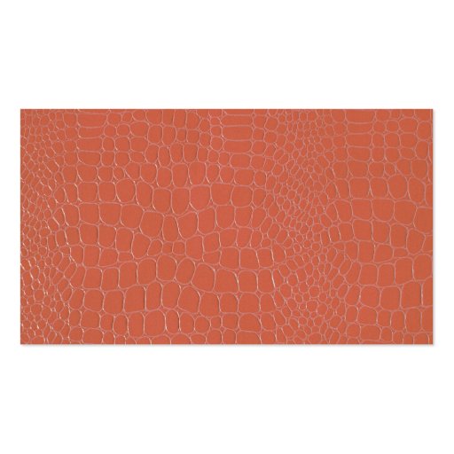 Snake Skin Coral with Initial Business Card Templates (back side)