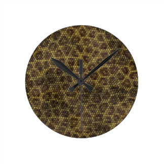 Snake Skin Design By Vanwinkle Round Wall Clock