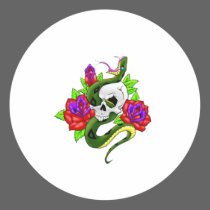 Snake, Skull, and Skull stickers