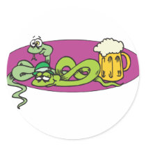 Snake That Got Drunk Off The Beer stickers by StPatricksDayStore Snake That Got Drunk Off The Beer stickers