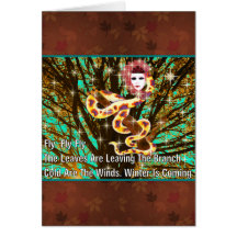 Snake Woman Greeting Card