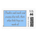 Snakes and snails and puppy dog tails, thats wh... postage