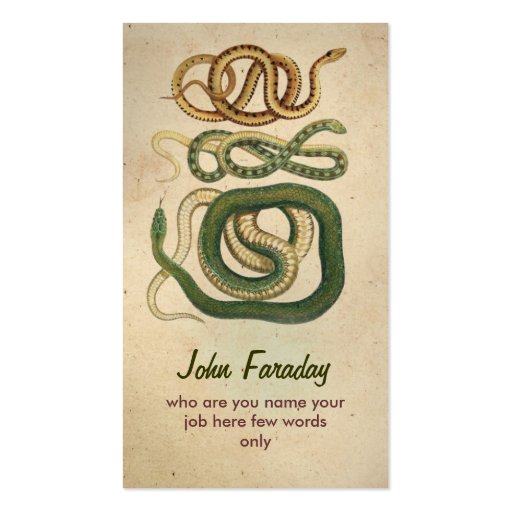 snakes business card (front side)