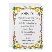 Snakes Party Invitation