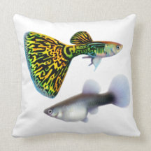 Snakeskin Cobra Fancy Guppy Fish Pillow