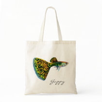 Snakeskin Guppy Tote Bag by twopurringcats Snakeskin Guppy Tote Bag