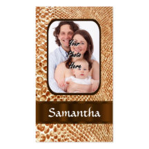 Snakeskin look custom photo business cards