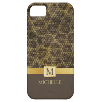 Snakeskin pattern with monogram iPhone 5 cover