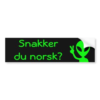 Snakker du norsk? Bumper Sticker bumpersticker