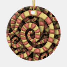 Snaky Spirals Christmas Ornaments
