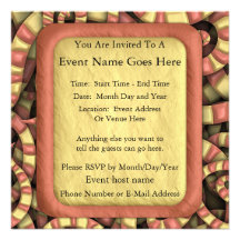 Snaky Spirals Invitation