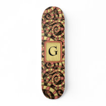 Snaky Spirals Custom Skate Board