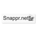 Snappr.net - 2D Code Bumpersticker by baybrain Snappr.net - 2D Code Bumpersticker