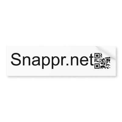 Snappr.net - 2D Code Bumpersticker Bumper Sticker by baybrain
