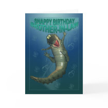 Snappy Birthday Happy Crocodile Underwater View cards by moonlake Snappy Birthday Happy Crocodile Underwater View cards