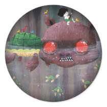 Snappy Turtle - Fade to Black stickers