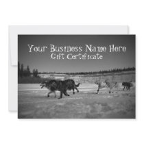 Snapshot of a Dog Race; Gift Certificate Personalized Invites