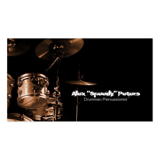 Snare and Tom Brown Drummer Business Card
