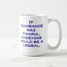 Snarky, pro-Liberal coffee mug.