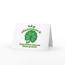Snarky Shamrock Joke Greeting Cards cards