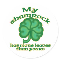 Snarky Shamrock Joke Stickers #2