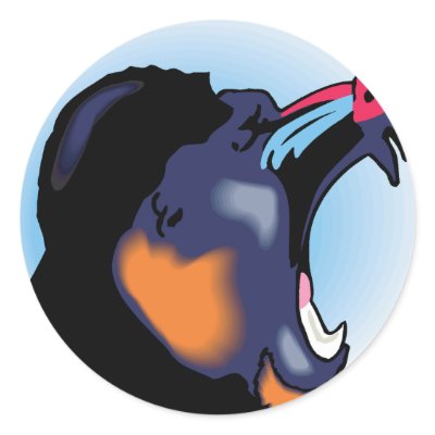 snarling baboon design round stickers Zazzle_sticker snarling baboon design round stickers Zazzle_sticker