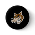 snarling brown wolf face buttons