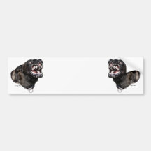 Snarling Dutch Shepherd Police Dog bumpersticker Bumper Sticker