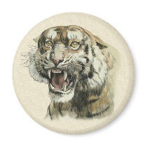 Snarling Tiger magnets