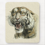 Snarling Tiger Mouse Pad