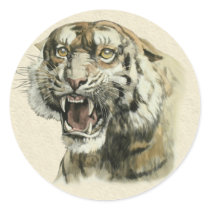 Snarling Tiger stickers by Memory_Lane Snarling Tiger stickers