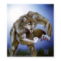 Snarling Werewolf print by Nightmareartist Snarling Werewolf print