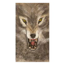 Snarling Wolf business cards by dawnmcininch Snarling Wolf business cards