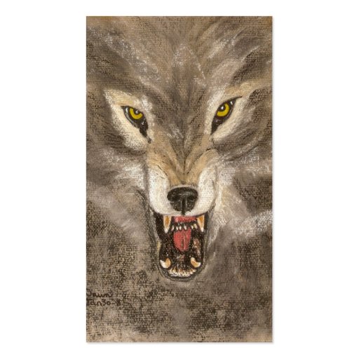 Snarling Wolf Business Card Templates (front side)