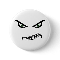 Snarly Smiley Face Button by BallisticArt Snarly Smiley Face Button