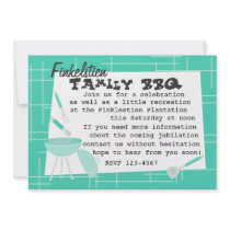 Snazzy BBQ Set Personalized Invitation