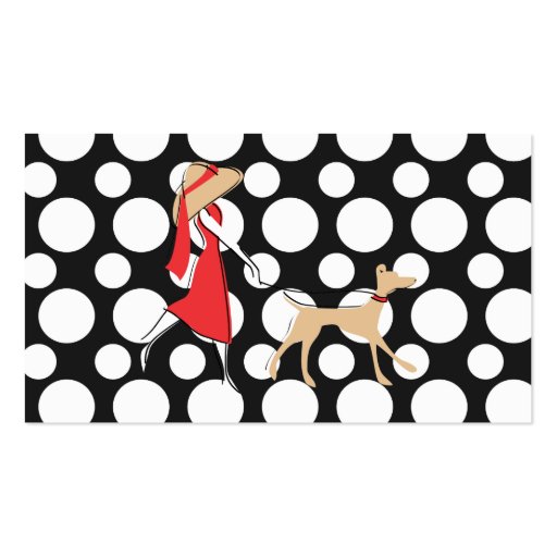 Snazzy Dog Walker Business Card Template (back side)