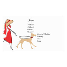 Snazzy Dog Walker Business Card Template
