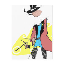 Snazzy Gangster Guy Postcard by segrid Snazzy Gangster Guy Postcard